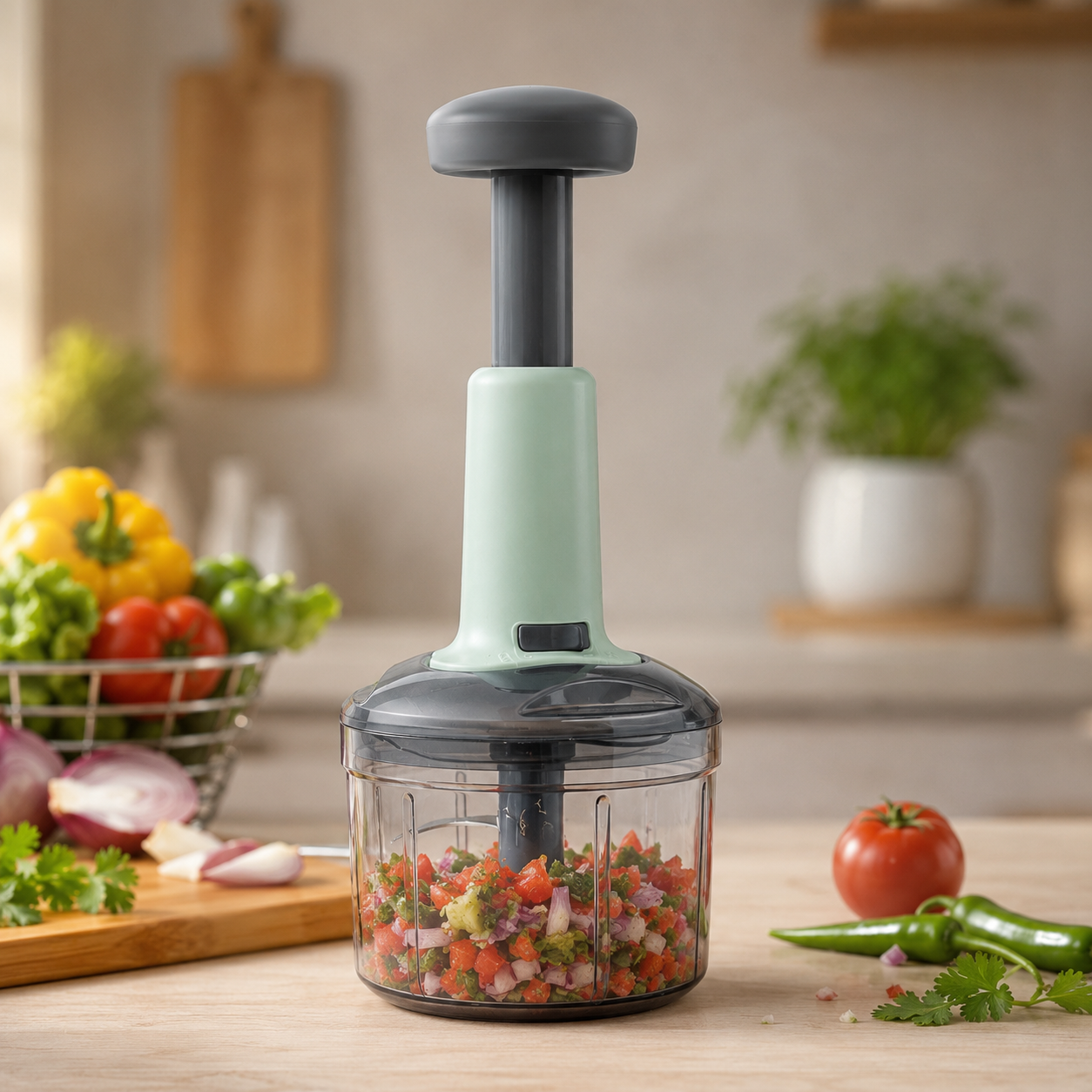 1000ML SOLTA Push Chopper | Manual Vegetable & Fruit Chopper