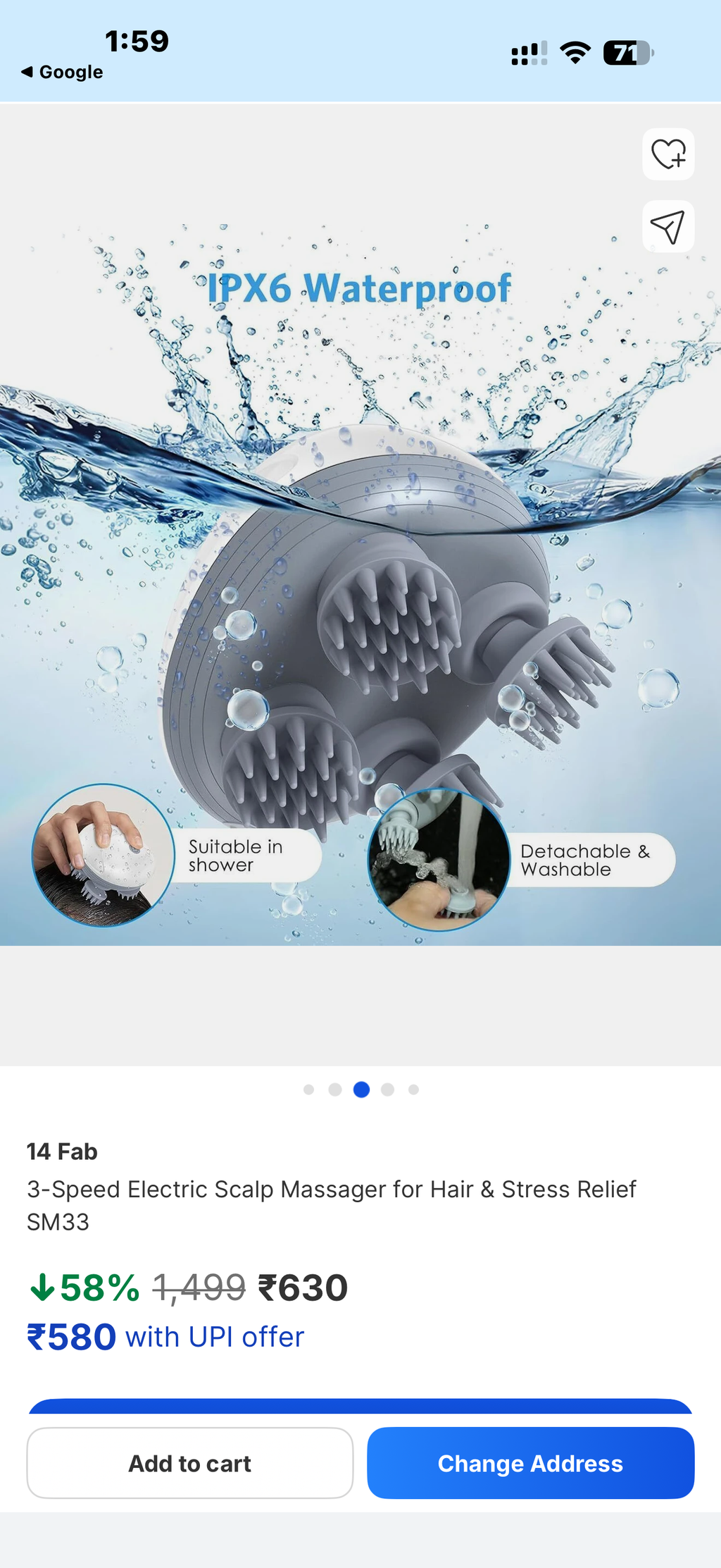 Premium 3D Electric Scalp Massager – USB Rechargeable | Deep Head, Neck & Full Body Relaxation