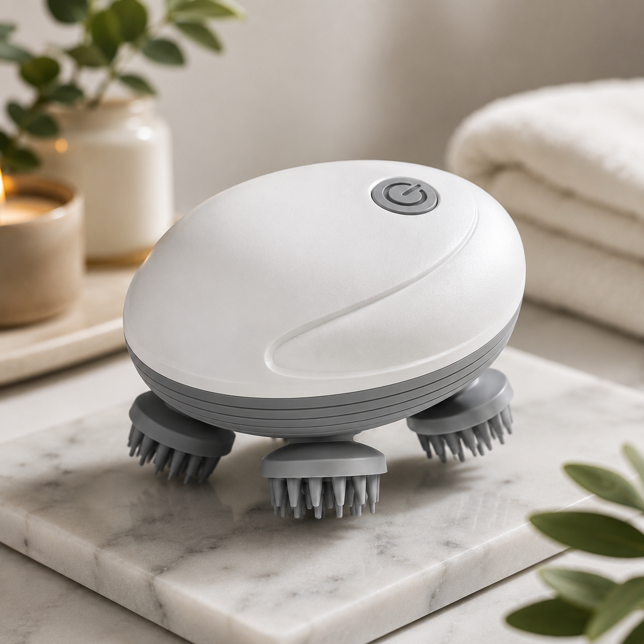 Premium 3D Electric Scalp Massager – USB Rechargeable | Deep Head, Neck & Full Body Relaxation