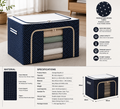 Premium 66L Foldable Storage Bag | Large Capacity Clothes Organizer with Transparent Window