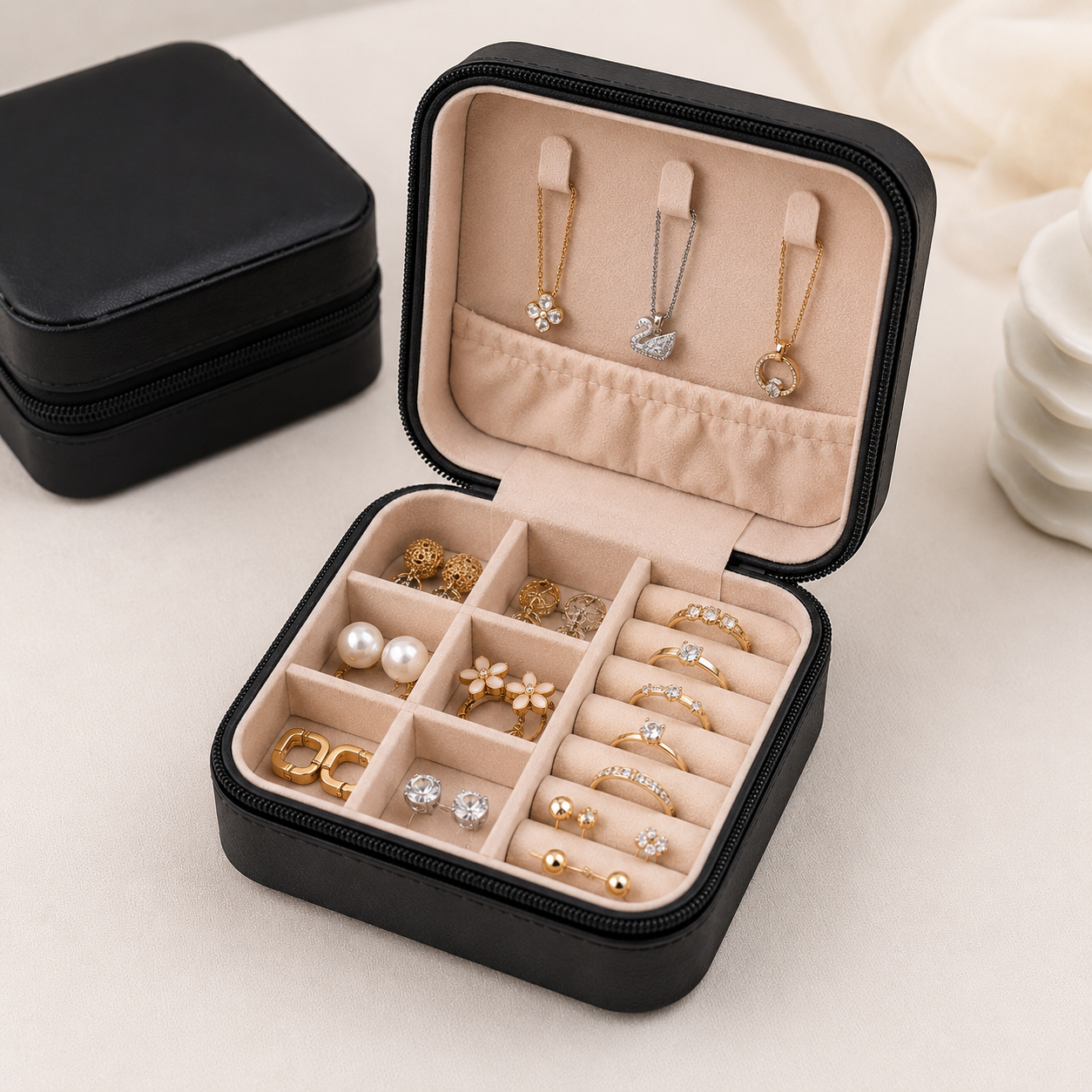 Buy Premium Travel Jewellery Box Organizer Online | TheShoppozon.in